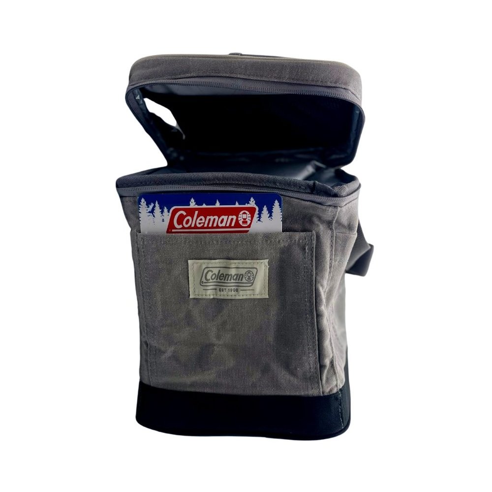 Coleman Backroads 12 Can Insulated Soft Sided Cooler Tote Bag, Gray